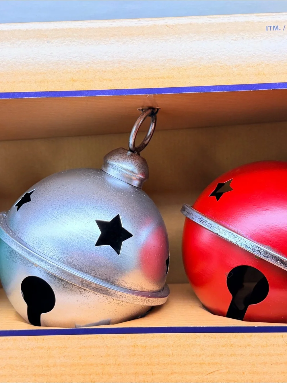 Decorative Metal Bells Set of 4 Oversized Christmas Holiday Tabletop Decor 8.7
